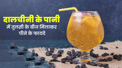 दालचीनी के पानी में मिलाकर पिएं सब्जा सीड्स (तुलसी के बीज), सेहत को मिलेंगे ये 5 फायदे